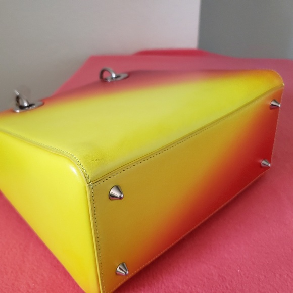 $6500 Lady Dior medium Cruise 2014 ombre yellow b - Picture 7 of 8